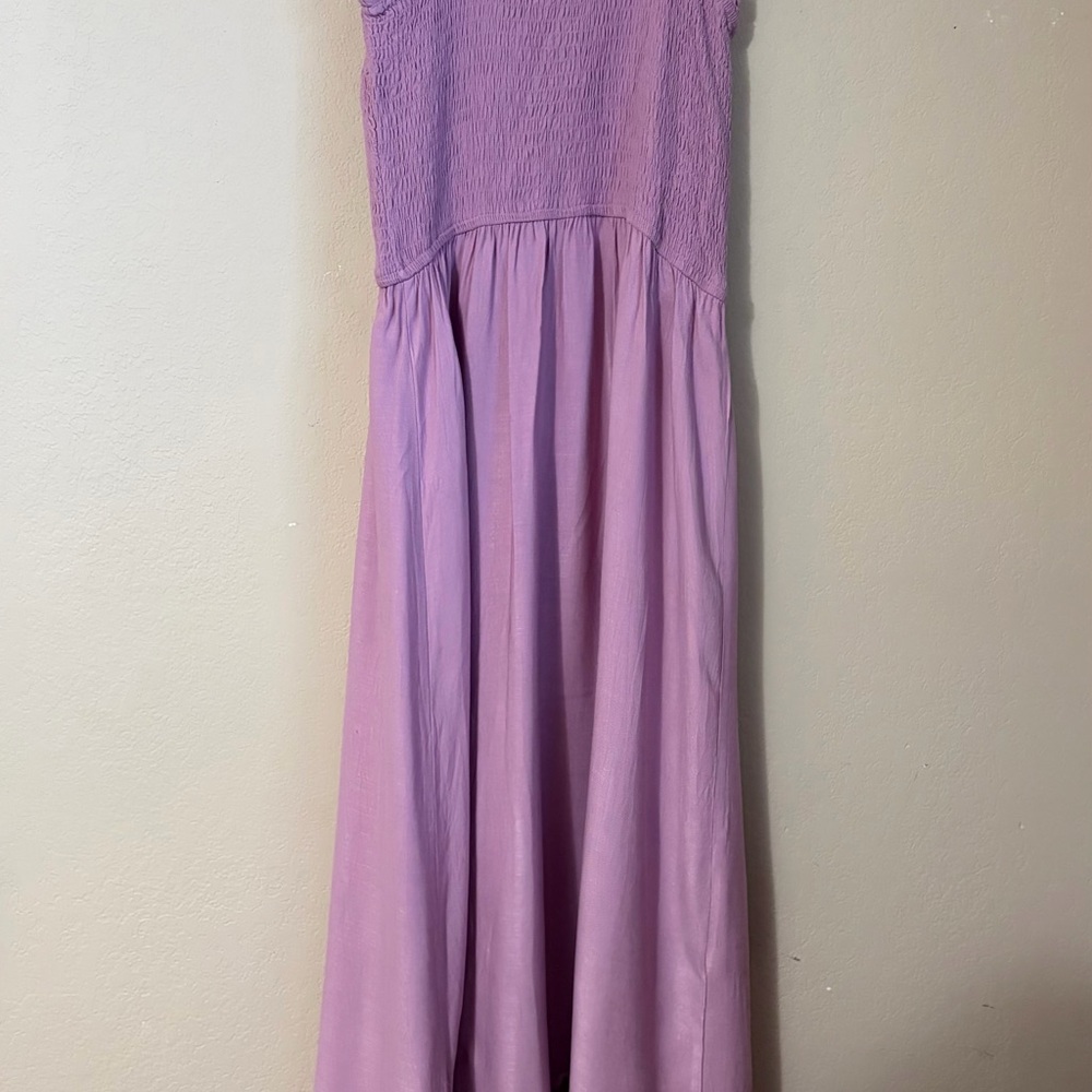 Lilac Pink Tone Boho Maxi‎ Dress Sz L Spring Summer Zesica Women's - Picture 10 of 10